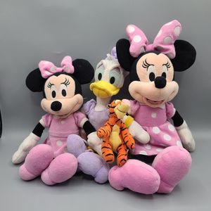 Disney Plush 2 Minnie Mouse Daisy Duck Tigger Lot Of 4